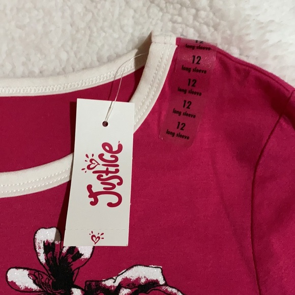 Justice pink rose top 12 - Picture 3 of 3